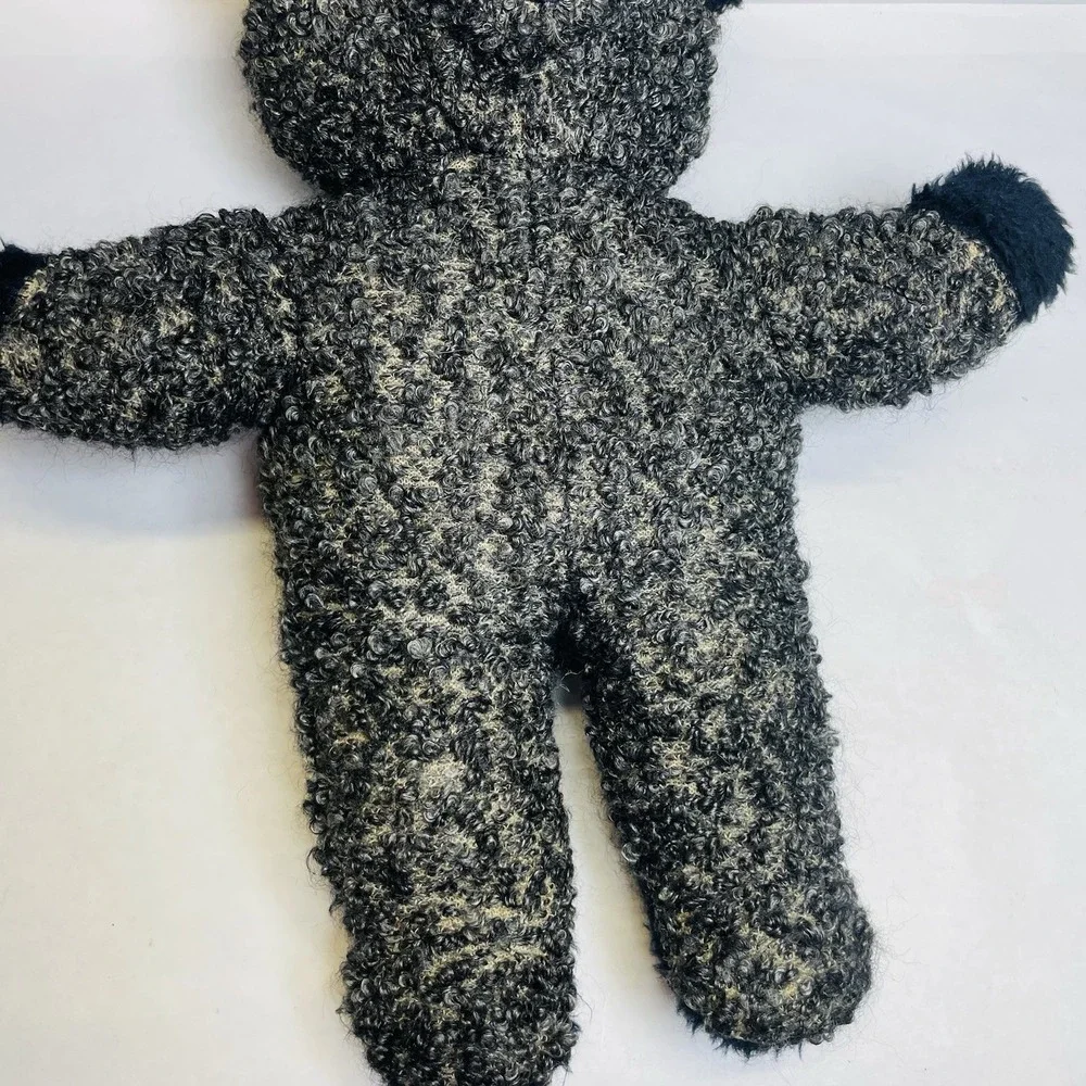 Teddy‎ Bear Black Old Vintage Look Plush Bear Artist Shaggy 18